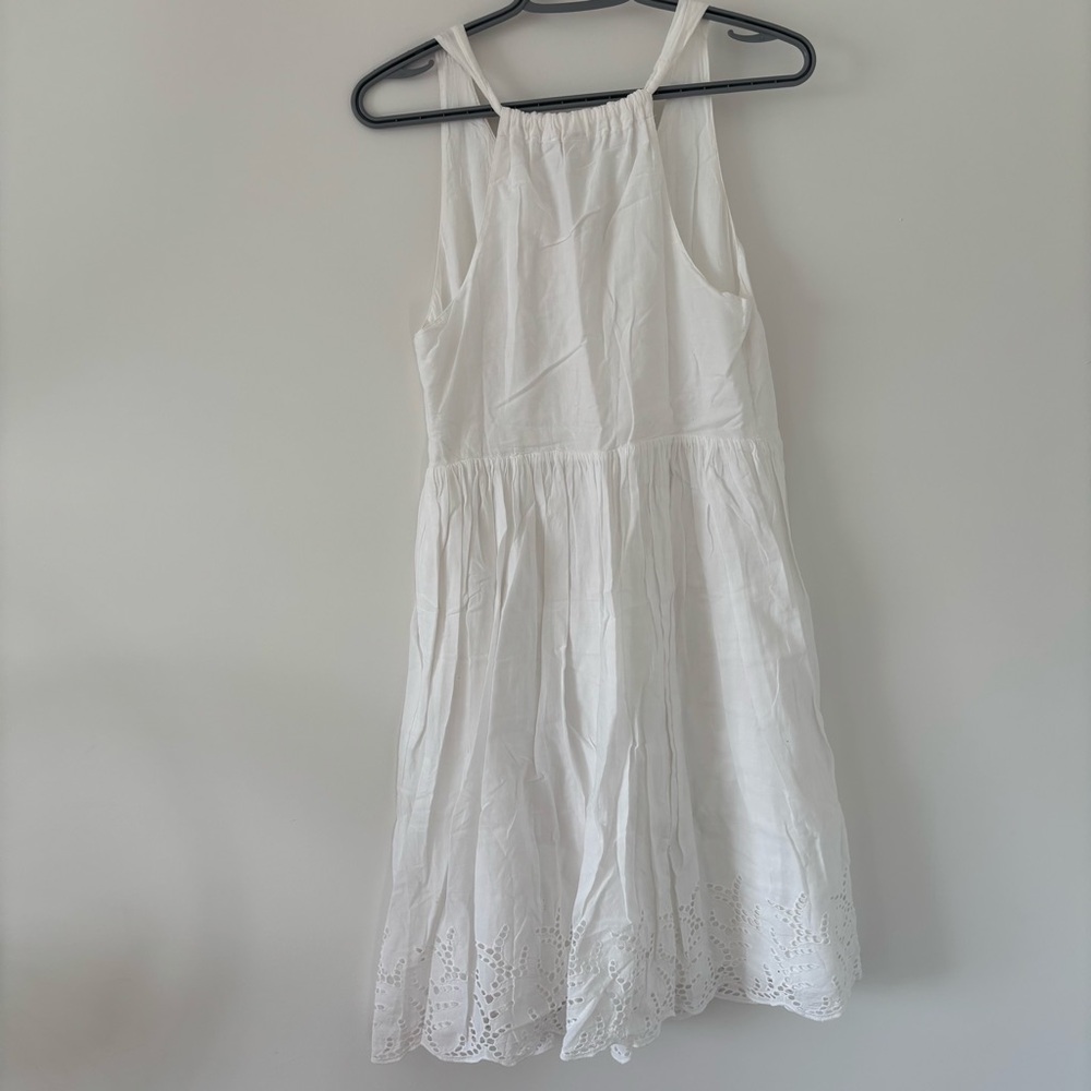 Old Navy White Sleeveless Dress with Eyelet Hem Size 8 - Picture 8 of 8